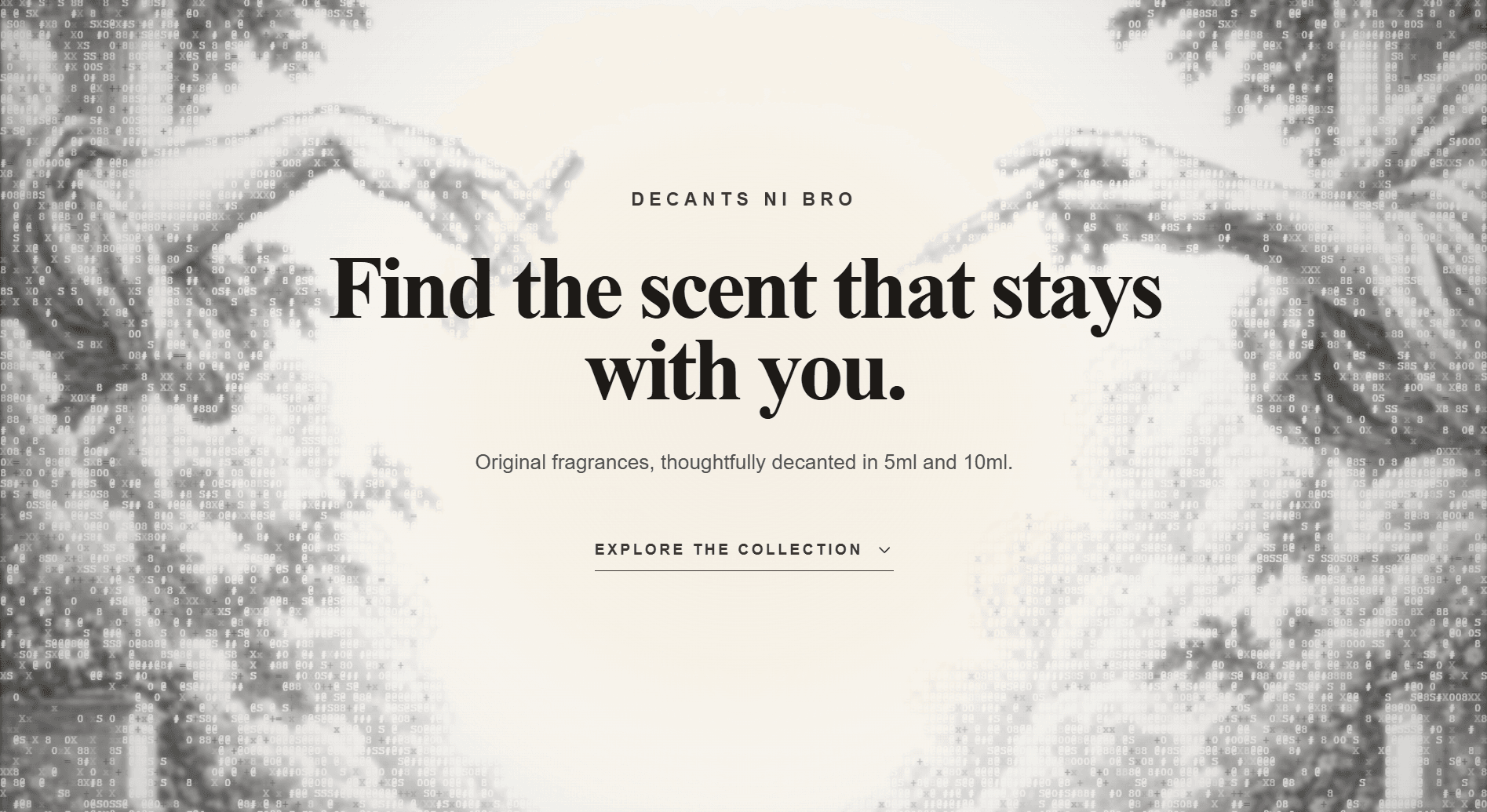 Decants ni Bro fragrance catalog landing page